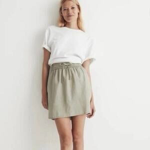 NWT MADEWELL CURVED HEM LINEN BLEND SKIRT WOMEN'S SIZE XS